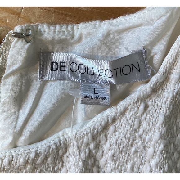 NWT DE Collection Frayed Edge Dress Size Large Women’s Egret MSRP $49.99 - Picture 3 of 7